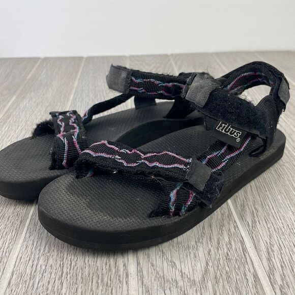 Fibus Womens Hiking Sport Sandals Strap Black Multicolor Size 5 - Picture 1 of 8